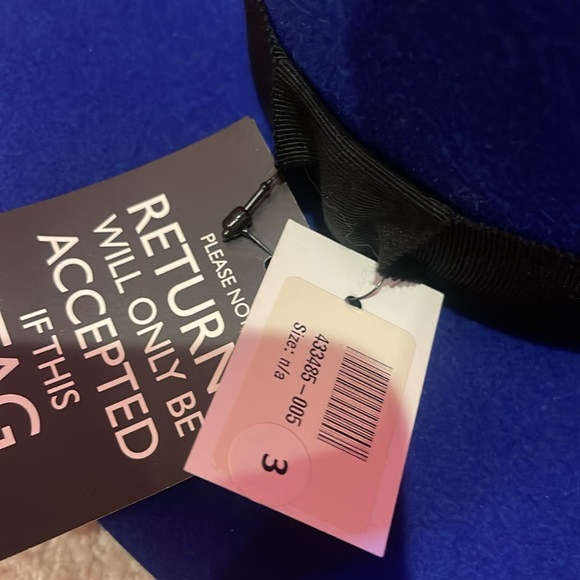 Maison Michael brand new electric blue medium wool hat w black ribbon w tag - Picture 8 of 8